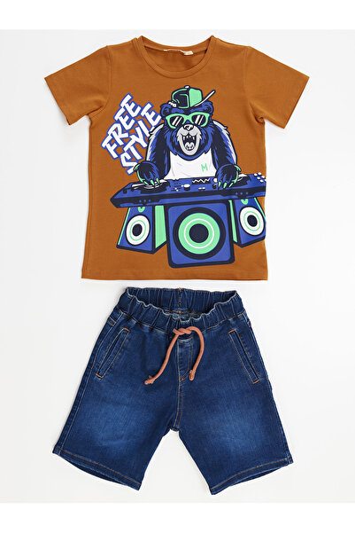 MSHB&G DJ Boy T-shirt Denim Shorts Set