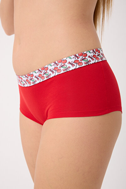 Saint Sail Pamuklu Likralı Esnek Kumaşlı Baskılı Couple Boyshort Kadın Külot