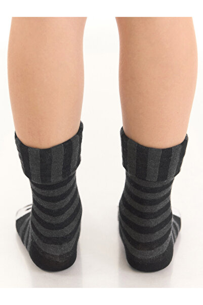 Denokids Комплект от 2 чорапа Monster Grey за момче