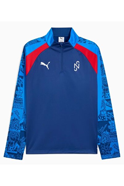 Puma Neymar Jr Playmaker 1/4 Zip 660309 Men's Sweatshirt Blue
