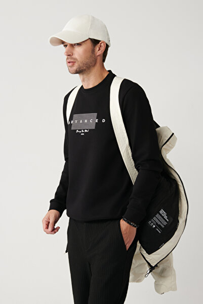 Avva Men's White Hooded Water Repellent Windproof Puffer Jacket with Carrying Strap A32Y6041