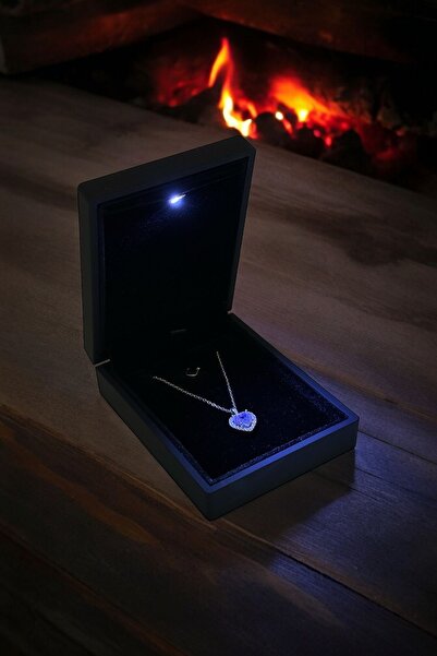 ADA LİFE GÜMÜŞ (IŞIKLI KUTULU) 925 Ayar Gümüş Rodyumlu Pırlanta Model  Kalp K...