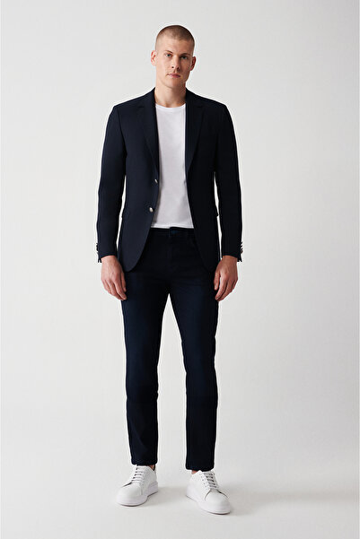 Avva Чоловічі сині джинси з ефектом потертості A32Y3505