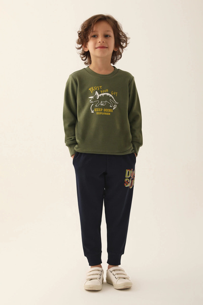 Rolypoly Trust Your Gut Green Boys Tracksuit Set