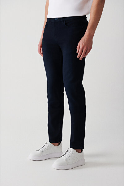 Avva Чоловічі сині джинси з ефектом потертості A32Y3505