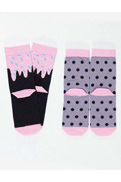 Denokids Комплект чорапи за момиче Panda&Crema от 2 бр