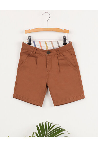 Ollie&Olla Brown Boy Gabardine Shorts
