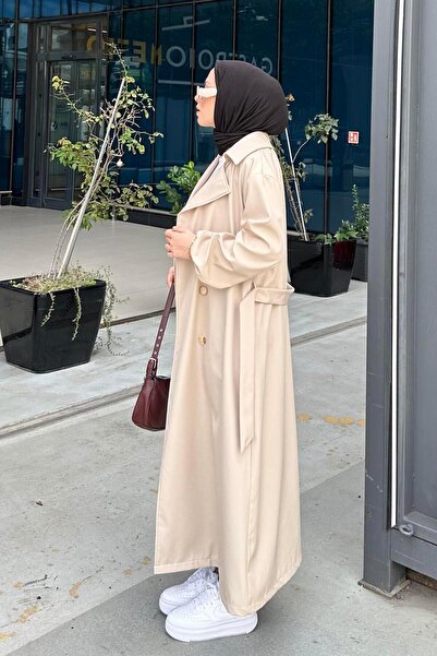 lamelif Καμπαρντίνα με κουμπιά Μπεζ