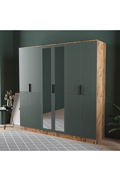 Teen & Bright VENÜS 6 KAPAKLI EKO GARDIROP - MDF KAPAK