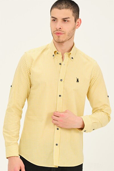 Dewberry G752 Men's Shirt-Yellow