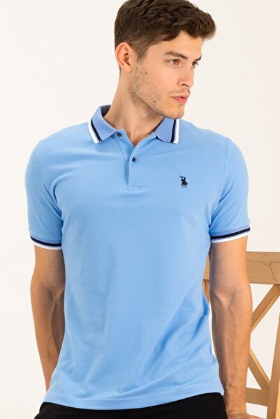 Dewberry T8594 Men's T-Shirt-Light Blue