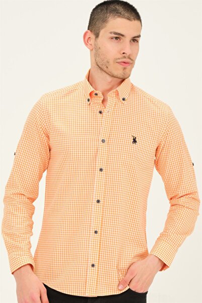Dewberry G752 Men's Shirt-Orange