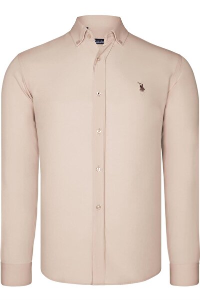 Dewberry G725 DEWBERRY MEN'S SHIRT-BEIGE
