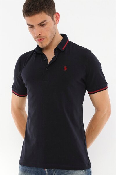 Dewberry Erkek Polo Yaka T-Shirt Pamuklu Basic Günlük Spor Şık Rahat Model