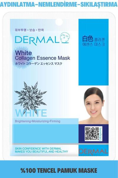 Dermal Aydınlatıcı, Nemlendirici, Sıkılaştırıcı Beyaz Kolajen Maske 23gr