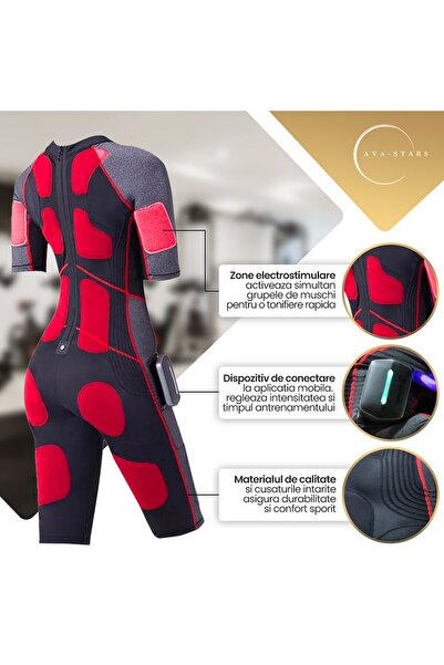 AVA-STARS Women's Wireless EMS Slimming & Toning Suit, Mobile App Included — Size S