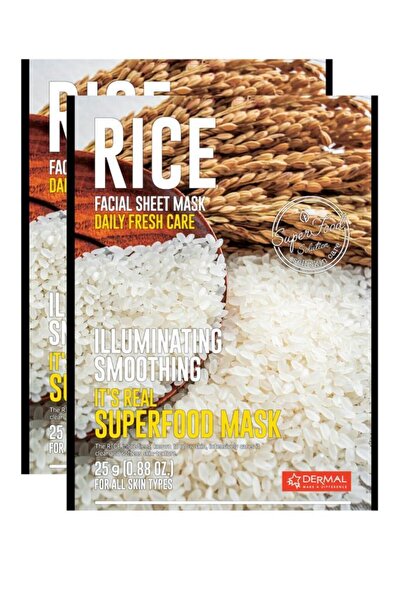Dermal Aydınlatıcı ve Pürüzsüzleştirici Pirinç Maskesi 25gr 2'li Set