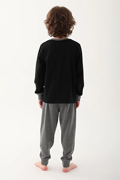 Mickey Mouse Black Boy Long Sleeve Pajama Set