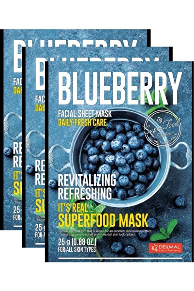 Dermal Yenileyici ve Canlandırıcı Yaban Mersini Maskesi 25gr 3'lü Set