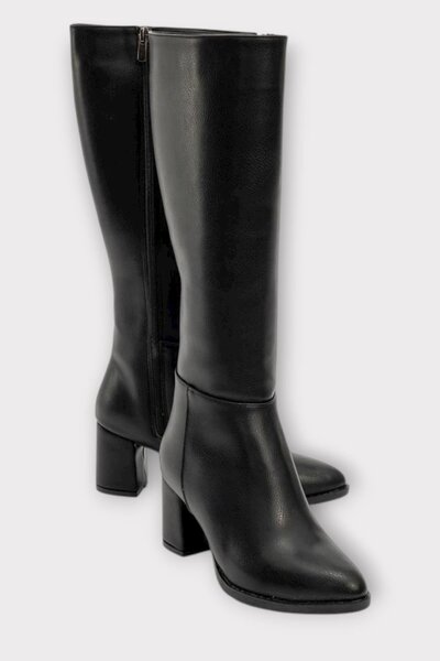 Liger Жіночі чоботи на підборах ЧОРНІ