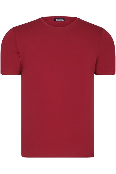 Dewberry Tricou pentru bărbați cu gât crew, din bumbac de bază, confortabil, ...