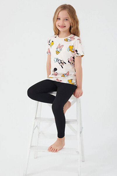 Minnie Mouse Girl's capri tights set - cream