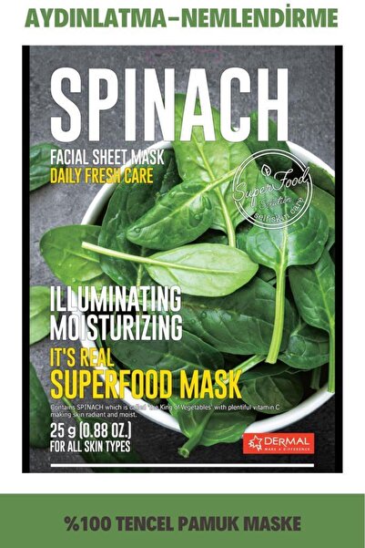 Dermal Brightening and Moisturizing Spinach Mask 25Gr