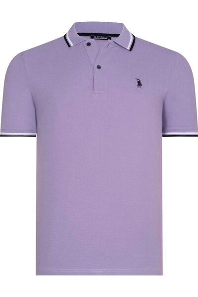 Dewberry Tricou cu guler polo pentru bărbați, respirabil, croială normală, mo...