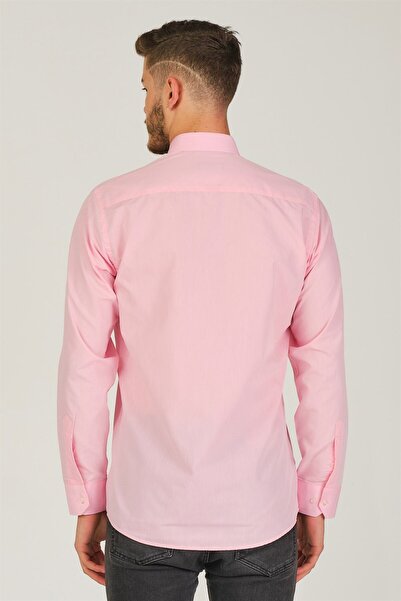 Dewberry G725 Men's Shirt-Dark Pink