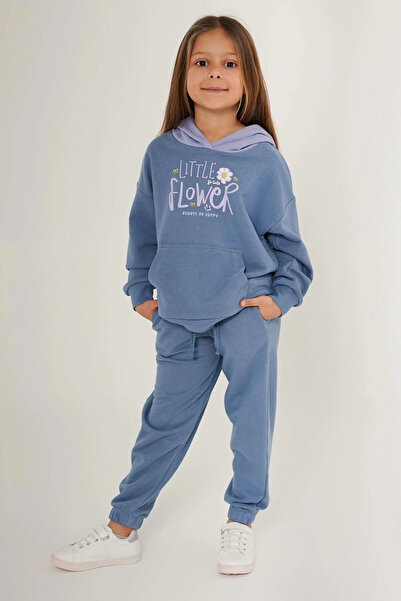 Rolypoly Kız Çocuk Mavi Eşofman Takımı