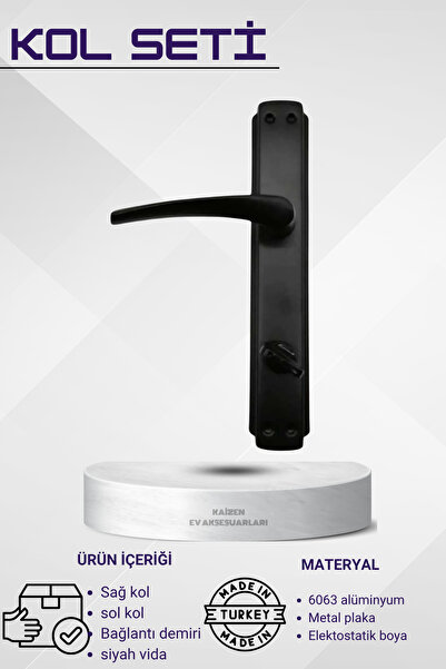 Genel Markalar Kapı Kolu Bravo Siyah Aynalı Wc-Banyo SOL Yön