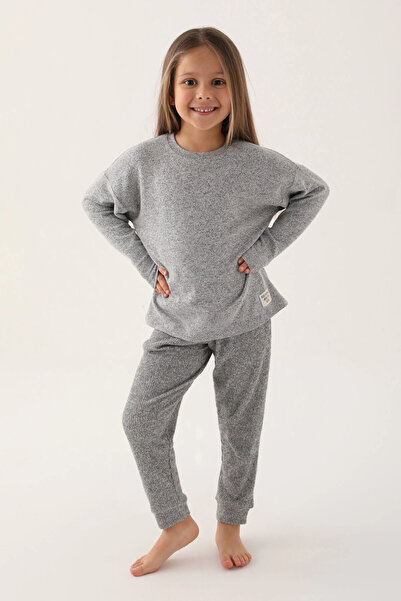 Rolypoly Girl's Gray Long Sleeve Tracksuit Set