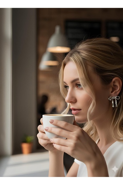 Bontexs Kadın Kurdele Çelik Küpe