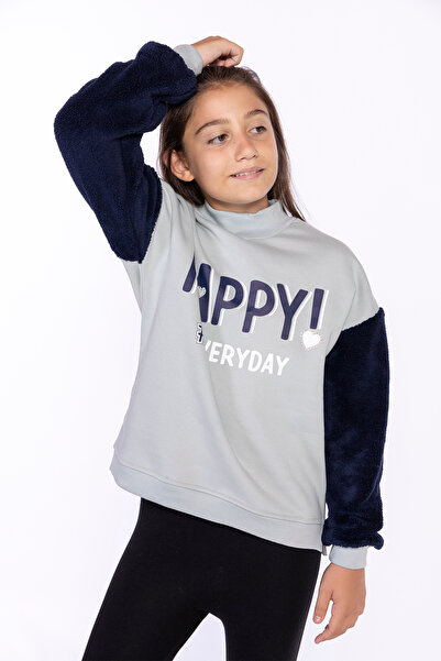 Toontoy Φούτερ για κορίτσια με βελούδινη λεπτομέρεια με τύπωμα