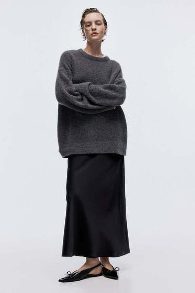 H&M Satin maxi skirt