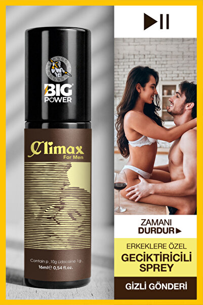 BİG POWER Climax Erkekler İçin 15ml Geciktiricili Sprey Uzun Deneyim Spreyi