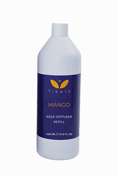tikala Bambu Çubuklu Oda Kokusu Kristal Yenileme Likiti Mango - 1000 ML | Lüks Ev Parfümü Refill - Yedek