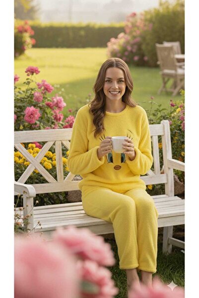 Sude HOMEWEAR Kadın Tweety Peluş Pijama Takımı