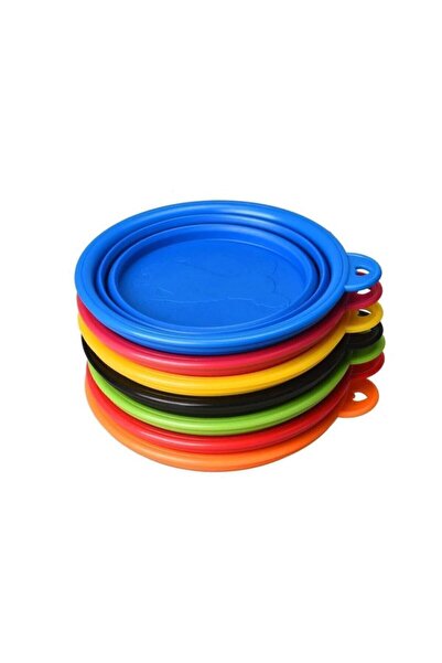 Genel Markalar Katlanabilir Seyahat Silikon Köpek Mama Kabı 12 Oz 350 ml - KKMK-92