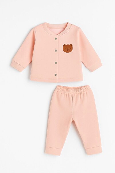 Oz Baby Pamuklu Likralı Önden Çıtlı 4 Mevsim Bebek Takımı (6-24 Ay)