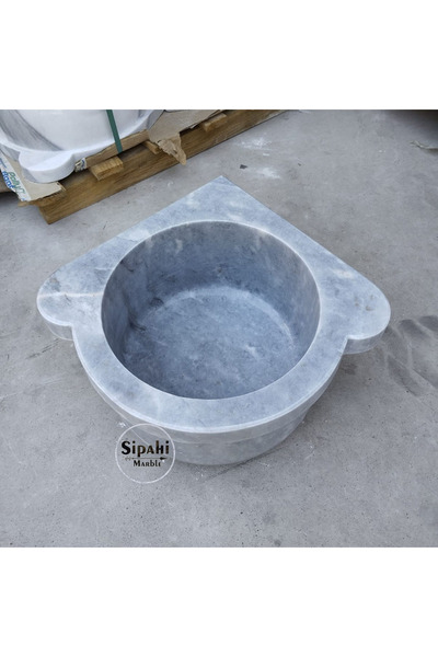 SİPAHİMARBLE Afyon Bulutlu Mermer Düz Köşe Kurna