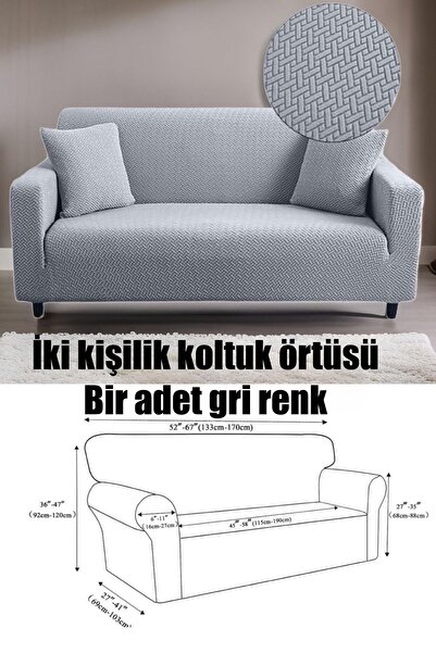 intil Husa scaunului Husa fotolii pentru doua persoane model caramida Husa de canapea elastica lavabila 1buc