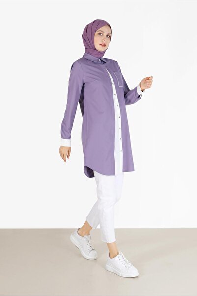 Alvina TWO COLOR POCKET DETAIL TUNIC 42232