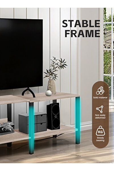 Ammar Space 173.5*40*51cm TV Stand Table TV Up 75 Inch Wood Media Center TV Stand with Open Storage Shelves