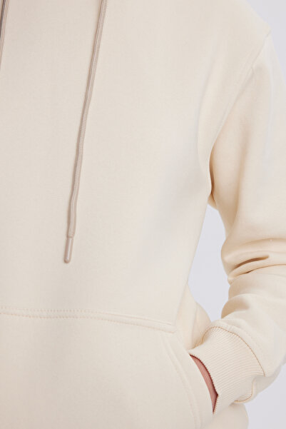 Tudors Γυναικείο φούτερ από βαμβάκι με άνετη εφαρμογή και με κουκούλα τσέπες καγκουρό