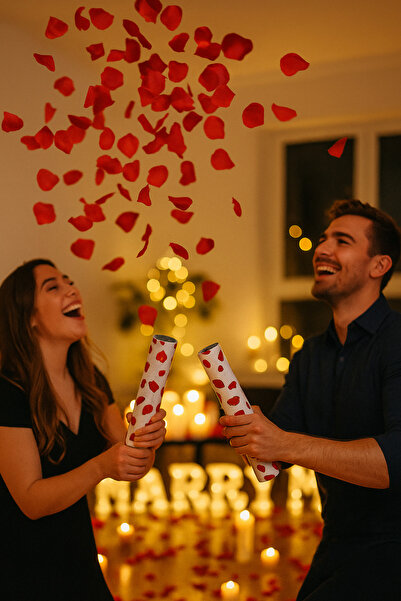 Parti dolabı 2li Gül Yaprağı Çevirmeli Konfeti Seti Doğum Günü Düğün Kına Gecesi Parti Kutlama Sünnet Bride to Be