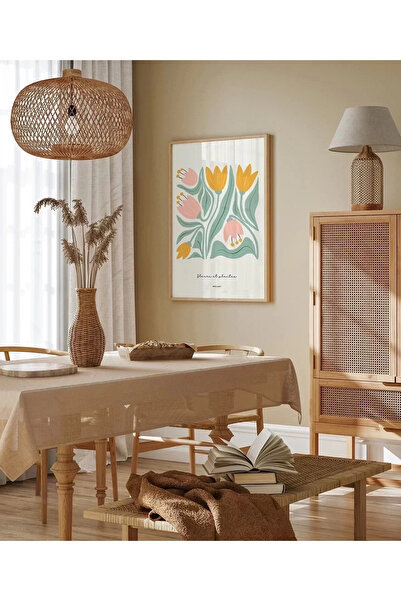 VOGLOO Αφίσα χωρίς πλαίσιο Απαλά χρώματα Κομψά λουλούδια