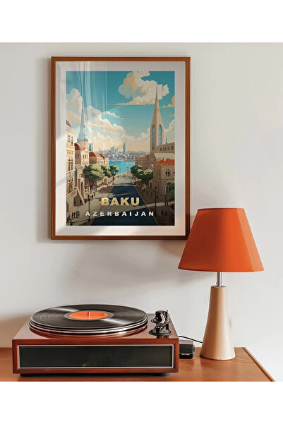 VOGLOO Unframed Poster Modern and Historical Face of Baku