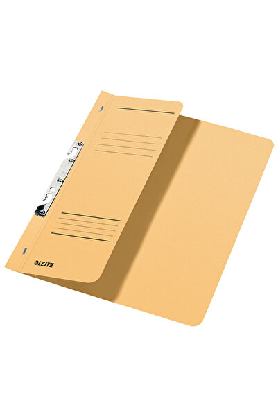 Leitz 1/2 A4 cardboard file with rail, stapled, 170 kraft sheets