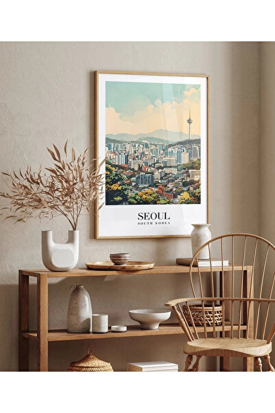 VOGLOO Frameless Poster Modern Architecture of Seoul